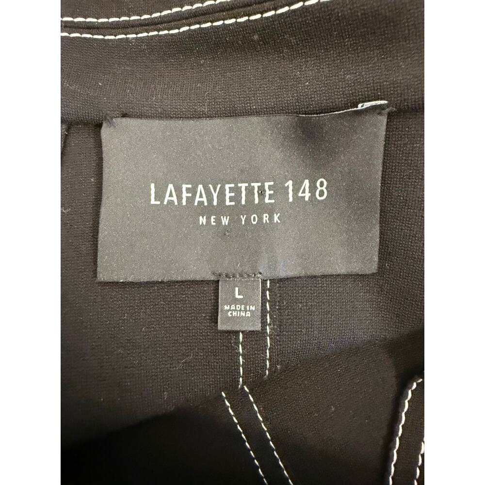 Lafayette 148 Women’s Black Maryann Car Coat Lightweight Minimalist‎ Lagenlook L - Picture 10 of 12